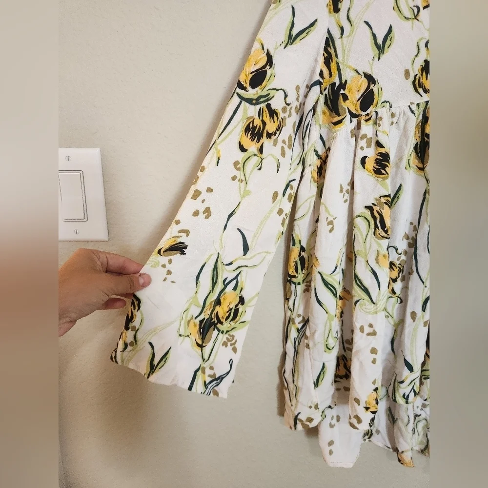 Free People Boho Floral Top Xs